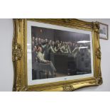 PICTURES AND PRINTS, a gilt framed colour print of a game of snooker, together with assorted