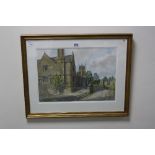 DAVID W. BIRCH (20TH CENTURY), The Almshouse and Church, Chipping Campden, watercolour, signed lower
