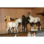 A GROUP OF BESWICK AND ROYAL DOULTON HORSES, to include 'Appaloosa Stallion' No.1772, 'Black Beauty'