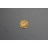 A GEORGE III SHIELD BACK HALF SOVEREIGN