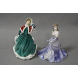 A ROYAL DOULTON FIGURE 'Christmas Day 2001' HN4315 and Coalport figure 'Linda' (2)