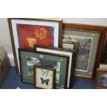 PAINTINGS AND PRINTS, four late 20th Century watercolours, including Ray Moyd, Pool Walk, Lichfield,
