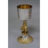 AN ELIZABETH II SILVER AND SILVER GILT LIMITED EDITION GOBLET, made by order of the Dean & Chapter