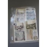 FOUR VARIOUS BANK NOTES, to include Hollom five pound A49, Hollom ten pound A23, Somerset twenty