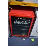 A COCA COLA GLASS FRONTED BOTTLE FRIDGE