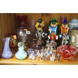 A COLLECTION OF COLOURED GLASSWARE, including Caithness, Murano type, etc (approximately 31 items)