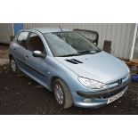 A 2004 PEUGOET 206 FEVER, 1.2 petrol, in metallic pale blue with blue and black interior, one