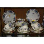 ROYAL ALBERT 'Moonlight Rose' teawares, to include six 20.5cm plates, milk jug, sugar basin, five