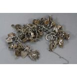 A SILVER CHARM BRACELET