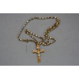 A 9CT CRUCIFIX ON A 9CT CHAIN, approximate weight 5.9 grams