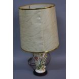 A MOORCROFT POTTERY WILLIAM MORRIS GOLDEN LILY PATTERN TABLE LAMP, of baluster form, mounted on a