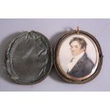 BRITISH SCHOOL (EARLY 19TH CENTURY), portrait miniature of gentleman, head and shoulders, wearing