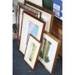 THREE FRAMED PRINTS/PHOTOGRAPHS RELATING TO ASTON VILLA, including signed and two golf related