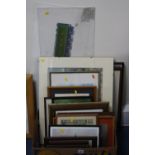 PAINTINGS AND PRINTS, a box of assorted colour prints, including Broadland Windmills, a pencil