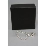 A BOXED GUCCI SILVER BRACELET