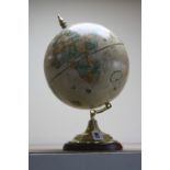 A LATE 20TH CENTURY REPLOGLE GLOBES INC (USA) TERRESTRIAL GLOBE, on table top stand, overall