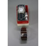 A NIXON ROTOLOG DARKWOOD WRISTWATCH, together with a Nixon Yes Powerlove wristwatch (2)