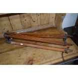 A VINTAGE WOODEN TRIPOD, Holmes Bros (London) Ltd 1940 stamped to key