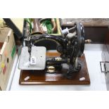 A WILCOX & GIBBS S.M. CO TABLE TOP SEWING MACHINE