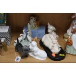 SEVEN VARIOUS ANIMALS/BIRDS, to include Royal Doulton Cairn chi 'Charming Eyes' HN1035, 'New