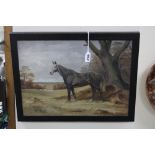 MALISE SMITH, 'SILVER SPRING', dapple grey horse in a landscape, oil on canvas, signed and dated