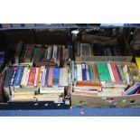 FOUR BOXES OF BOOKS, including novels, etc (Four boxes)