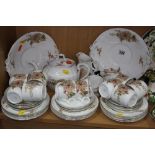 KAYE & CO, WORCESTER TEA SERVICE, for twelve settings (missing sugar bowl, gilt rubbed, one or two