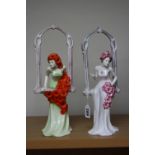 TWO LIMITED EDITION ROYAL DOULTON FIGURES FROM ART NOUVEAU COLLECTION, 'Spring Blossom' HN5198,