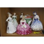 FIVE ROYAL DOULTON FIGURES, 'Margaret' HN3496, 'Alice' HN3368, 'Grace' HN3699, 'Ann'HN3259 and '