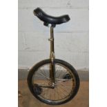 A CHROMED FRAMED UNICYCLE