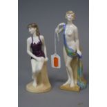 TWO LIMITED EDITION ROYAL DOULTON FIGURES FROM ARCHIVES OF BATHERS COLLECTION, 'Bathing Beauty'