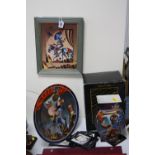 FOUR PIECES OF LIMITED EDITION ARTIS ORBIS GOEBEL BY PAVEL KAPLUN, to include two framed plaques '