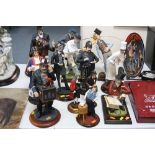 FOURTEEN FIGURES FROM THE FAIRWEATHER COLLECTION, to include Ltd edition Organ Grinder and Monkey No