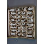 A BOXED VOLKSTEDT PORCELAIN CHESS SET IN THE FORM OF MICE, painted white and grey, max height