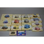 A QUANTITY OF BOXED CORGI CLASSICS DIECAST BUS AND COACH MODELS, including several Guy Arab