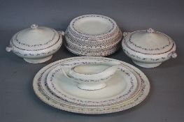 A CROWN DUCAL 'SNOW GLAZE PART DINNER SERVICE, to a design by Charlotte Rhead, cream ground with