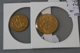 A FULL GOLD SOVEREIGN 1911, together with a gold half sovereign 1902 (2)