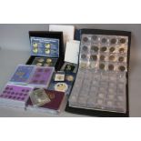 A BAG CONTAINING YEAR SETS PROOF SETS, from 1927 to 2000, Farthing sets, etc, to include a coin