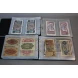 TWO ALBUMS OF BANKNOTES, one containing mostly British banknotes, the second album containing