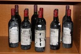 SIX BOTTLES OF CHATEAU FOURCAS DUPRE, LISTRAC-MEDOC 1982 VINTAGE, (outstanding year) sediment
