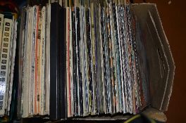 A BOX OF OVER 90 12'' SINGLES AND 30 L.P'S, including Picture Discs from the Cramps and Fish, also