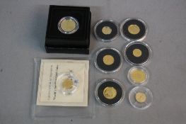 A SELECTION OF SMALL GOLD COINS, 1/20 ounce and others Canada, USA, Mexico, etc (9)
