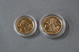 A 2003 FULL GOLD SOVEREIGN AND A 2003 HALF GOLD SOVEREIGN, BU (2)
