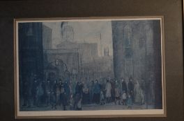 LAURENCE STEPHEN LOWRY (BRITISH 1887-1976), Outside The Mill, a Limited Edition colour print, No.