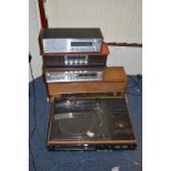 SEVEN ITEMS OF VINTAGE HI-FI EQUIPMENT, these include a Sony HMK 77B music centre, a Roberts radio