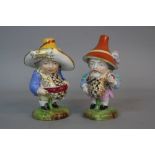 A PAIR OF 19TH CENTURY SAMSON PORCELAIN MANSION HOUSE DWARF FIGURES, bears pseudo iron red Derby