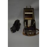AN 'AM' WWII ERA MILITARY ISSUE MARK 9 BUBBLE SEXTANT, boxed, rubber eye caps and grips all