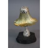 A CHRISTOPHER LAWRENCE LIMITED EDITION SILVER GILT SURPRISE EASTER MUSHROOM, No.239/250, the