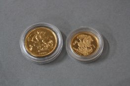 A 2004 FULL GOLD SOVEREIGN AND A 2004 HALF GOLD SOVEREIGN, BU (2)