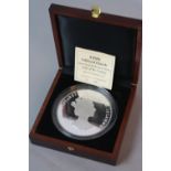 A BOXED 1 KILO SILVER PROOF COIN 1998, Falkland Islands Lady of The Century five pounds No.142